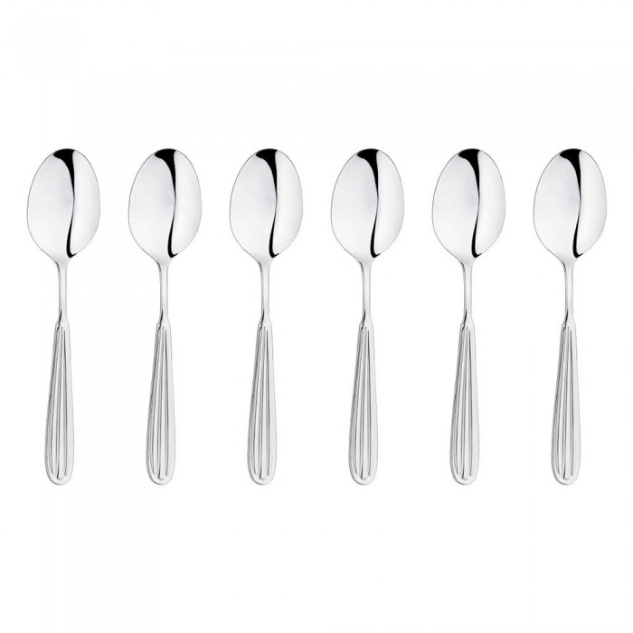 Set 6 lingurite ceai/cafea/desert INOXRIV NOVIA, inox 18/0, grosime 3mm, finisaj lucios