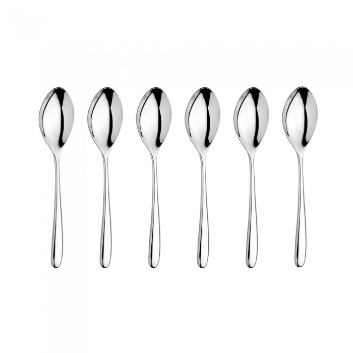 Set 6 lingurite ceai/cafea INOXRIV NOVECENTO, otel inoxidabil 18/10, L13,5cm, grosime 3,5mm, finisaj lucios