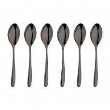 Set 6 lingurite desert INOXRIV NOVECENTO TITANIUM, otel inoxidabil 18/10, L15,5cm, grosime 3,5mm, finisaj lucios