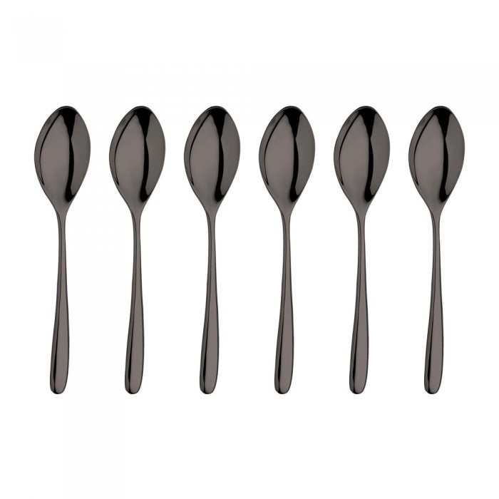 Set 6 lingurite desert INOXRIV NOVECENTO TITANIUM, otel inoxidabil 18/10, L15,5cm, grosime 3,5mm, finisaj lucios