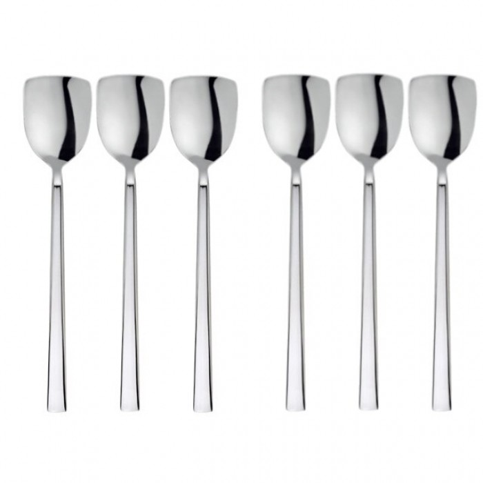 Set 6 lingurite inghetata, profesionale, HISAR MILANO, inox 18/10, L15,8cm