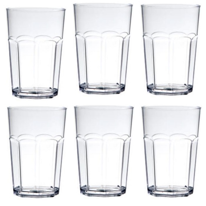 Set 6 pahare acril 430ml RAKI AMERIKA