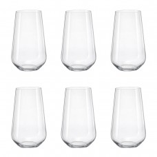 Set 6 pahare bauturi racoritoare BOHEMIA CRISTAL SANDRA, 440ml, sticla