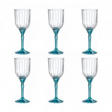 Set 6 pahare cocktail BORMIOLI ROCCO FLORIAN BLUE, 245ml, D7,2xh19,7cm