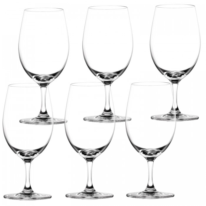 Set 6 pahare cu picior pentru apa/bere LUCARIS BANGKOK 365ml AQUA