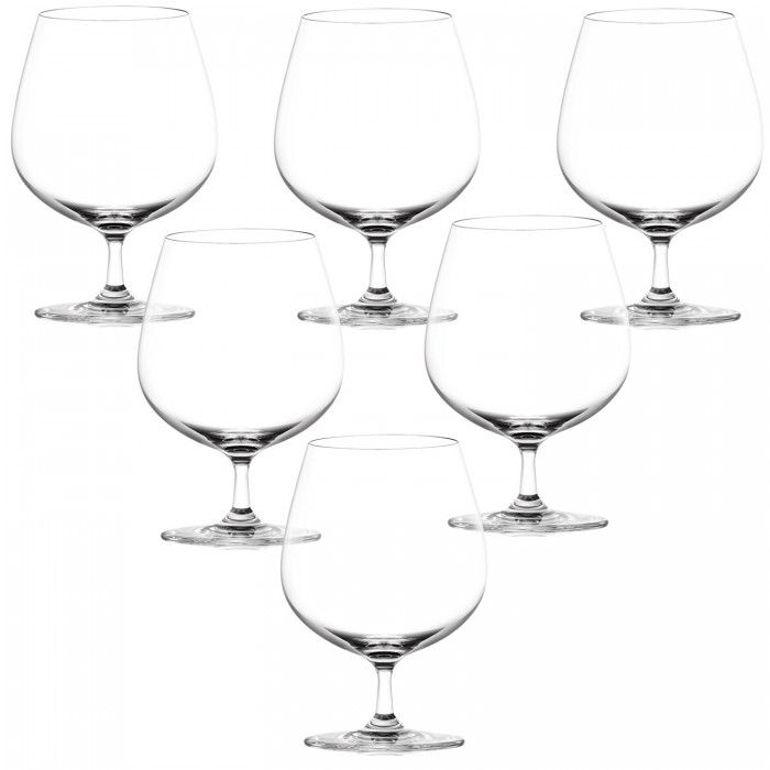Set 6 pahare cu picior pentru coniac LUCARIS SHANGHAI 650ml COGNAC