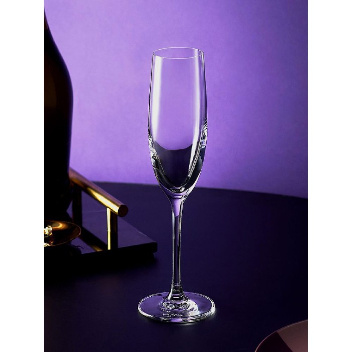 Set 6 pahare cu picior pentru sampanie LUCARIS BANGKOK 180ml SHAMPAGNE
