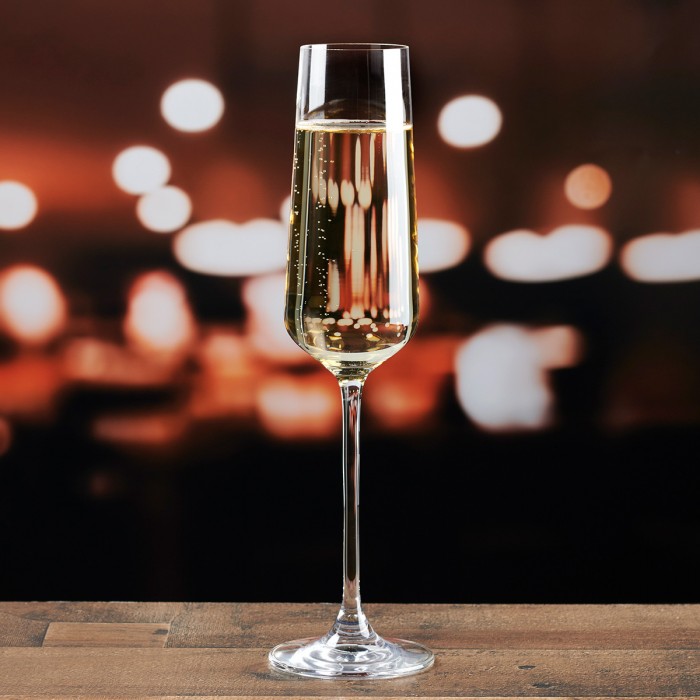 Set 6 pahare cu picior pentru sampanie LUCARIS HONG KONG 270ml CHAMPAGNE