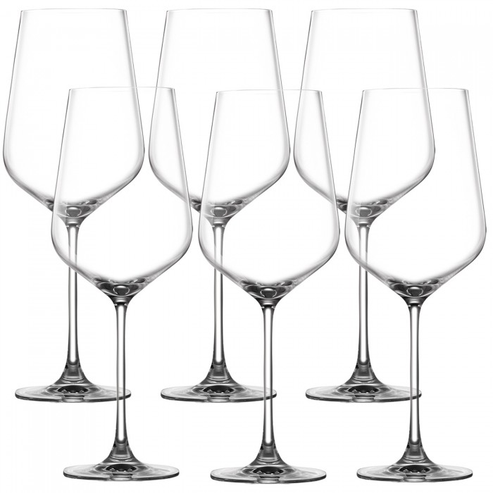 Set 6 pahare cu picior pentru vin rosu LUCARIS HONG KONG 770ml BORDEAUX