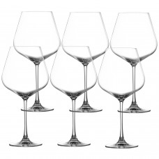 Set 6 pahare cu picior pentru vin rosu LUCARIS HONG KONG 910ml BURGUNDY