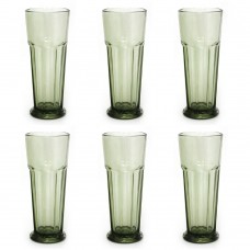 Set 6 pahare din sticla RAKI, 450ml, pentru cocktail, verde