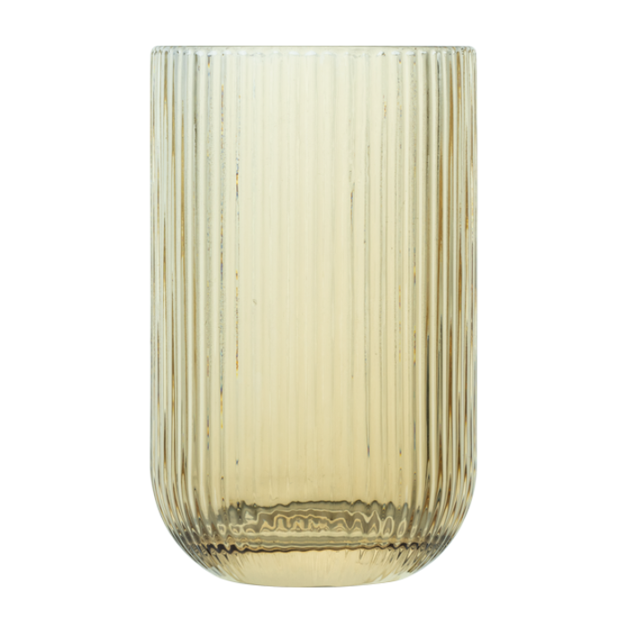 Set 6 pahare inalte long drink universale Raki Bloom Yellow, 410ml, D8xh13cm, sticla, galben/transparent