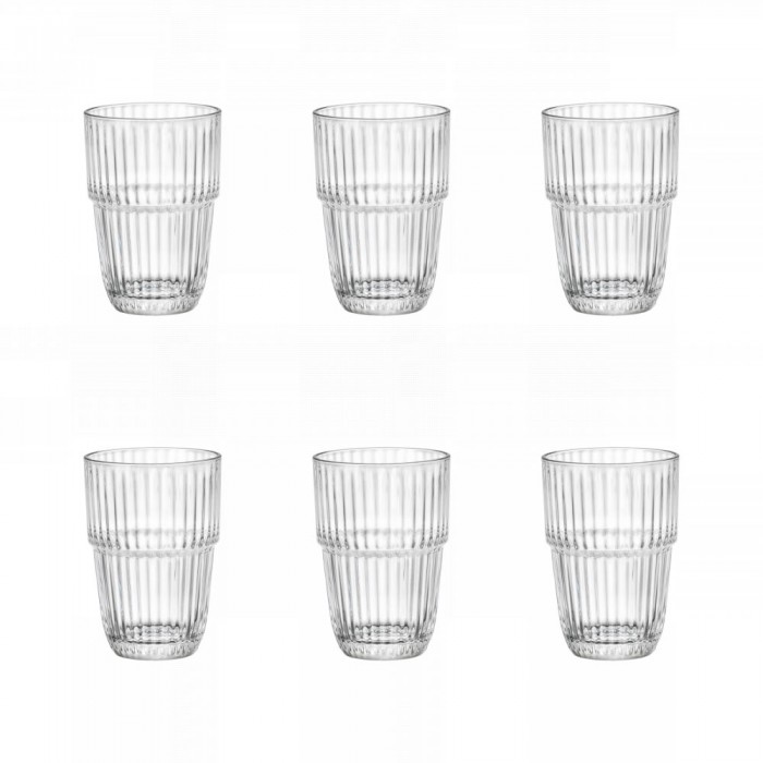 Set 6 pahare long drink BORMIOLI ROCCO BARSHINE, 380ml, D8,3xh12cm, sticla temperata