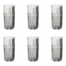 Set 6 pahare long drink RAKI HELLA FUME, din sticla, 350ml, D7,3xh14,5cm