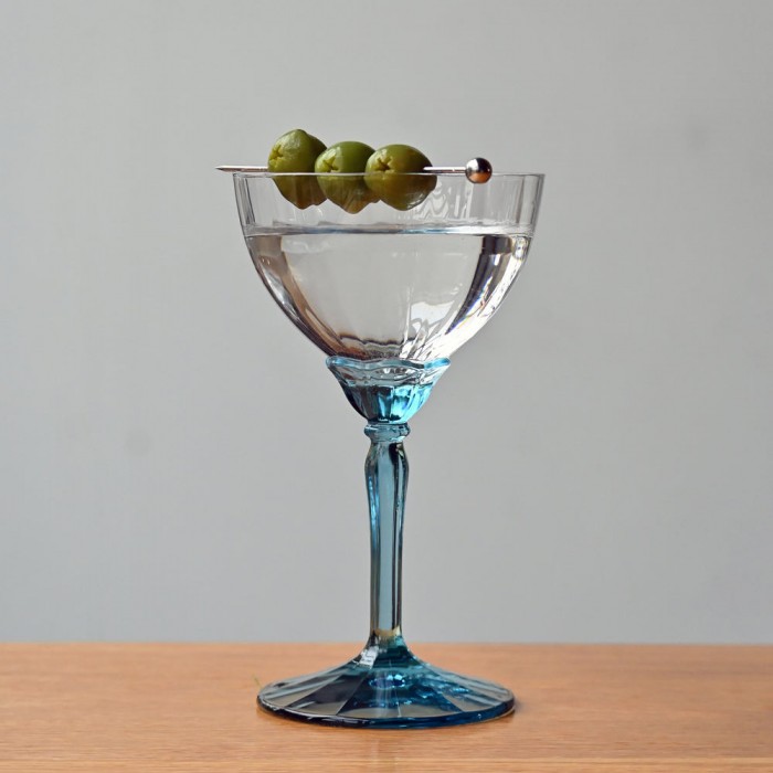 Set 6 pahare martini, sampanie, BORMIOLI ROCCO FLORIAN BLUE, 240ml, D9,7xh16,4cm