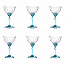 Set 6 pahare martini, sampanie, BORMIOLI ROCCO FLORIAN BLUE, 240ml, D9,7xh16,4cm