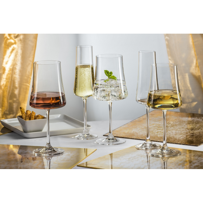 Set 6 pahare sampanie BOHEMIA CRYSTAL XTRA, 210ml, sticla