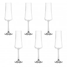 Set 6 pahare sampanie BOHEMIA CRYSTAL XTRA, 210ml, sticla