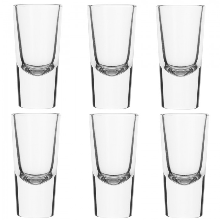 Set 6 pahare shot Raki Hella, 29ml, D3,7xh7,7cm, din sticla