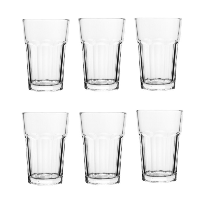 Set 6 pahare sticla universale Raki America, 414ml, transparente