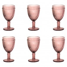Set 6 pahare vin alb RAKI OLD SCHOOL BORDEAUX, din sticla, D7,8xh15cm, 260ml, bordo