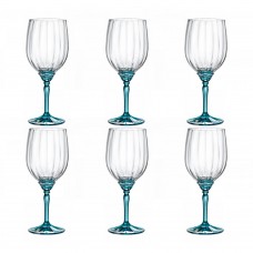 Set 6 pahare vin rosu BORMIOLI ROCCO FLORIAN BLUE, 535ml, D9,2xh22,1cm