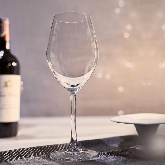 Set 6 pahare vin rosu cu picior OCEAN SANTE, 420ml, D8,5xh22,5cm, sticla