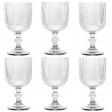 Set 6 pahare vin rosu Raki Bloom, 350ml, D9xh16,5cm, sticla, transparente