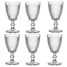 Set 6 pahare vin rosu Raki Charm, 330ml, din sticla, transparente