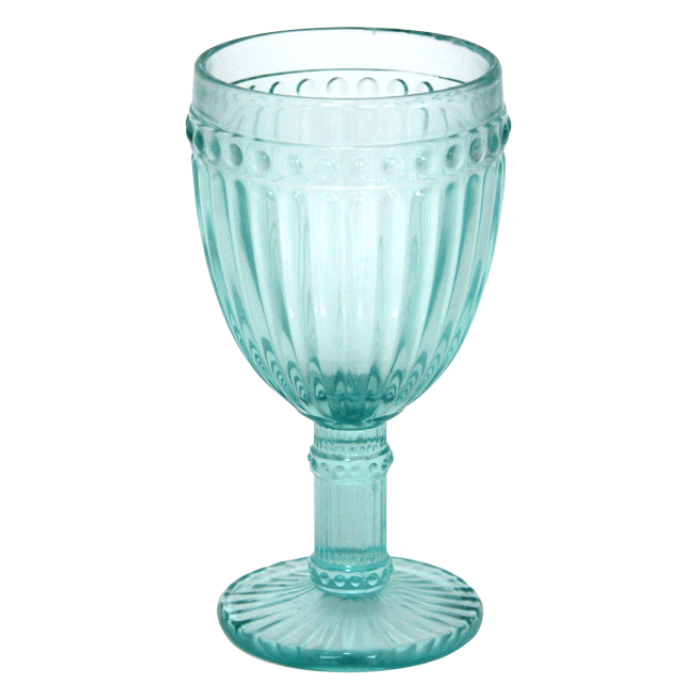 Set 6 pahare vin rosu RAKI OLD SCHOOL VINTAGE GREEN, din sticla, D8,7xh17cm, 350ml, verde