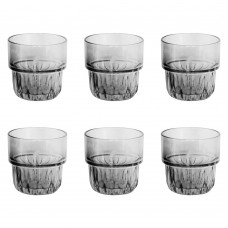 Set 6 pahare whisky RAKI FOXY FUME, 260ml, D8,2xh8,5cm, din sticla