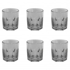 Set 6 pahare whisky RAKI HELLA FUME, din sticla, 300ml, D8,5xh9,5cm