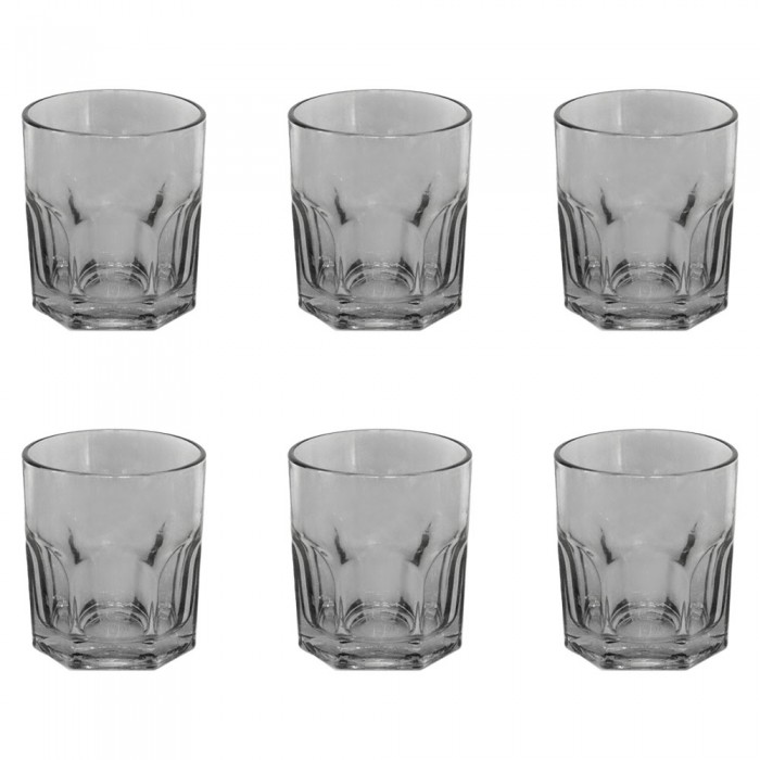 Set 6 pahare whisky RAKI HELLA FUME, din sticla, 300ml, D8,5xh9,5cm
