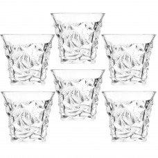Set 6 pahare whisky Raki Rock, 255ml, D9,8xh8,9cm, din sticla