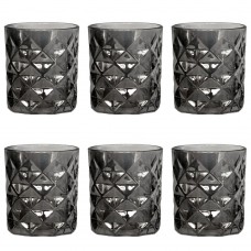 Set 6 pahare whisky RAKI WICKED, din sticla, D8,3хh10cm, fumurii