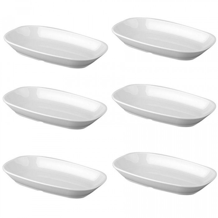 Set 6 platouri ovale policarbonat RAKI, 24x13,8xh3cm