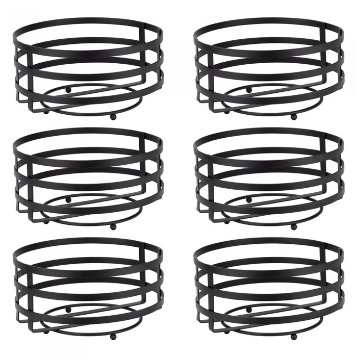 Set 6 suporturi metalice rotunde pentru cos textil CULINARO, D19cm
