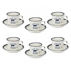 Set ceai/cafea 12 piese portelan, ceasca 125ml cu farfurioara CULINARO HAPPY FARM