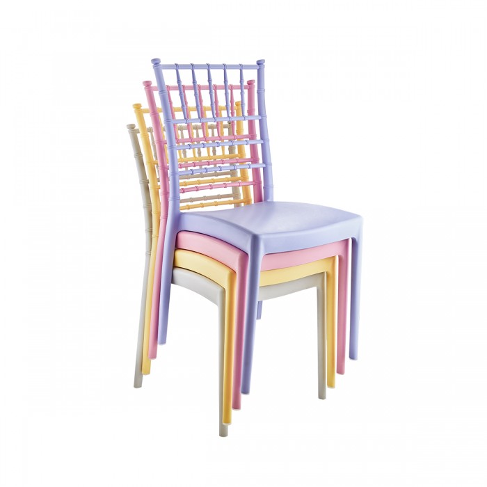 Set mobila evenimente/catering RAKI, masa pliabila rotunda D180xh74cm si 8 scaune 44x42xh92cm, plastic/metal, alb