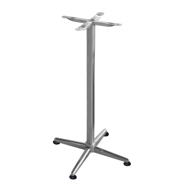 Set mobilier bar RAKI MAPLE, 4 scaune Toyama albe si masa inalta patrata 80x80xh107cm cu blat werzalit si picior metalic cromat