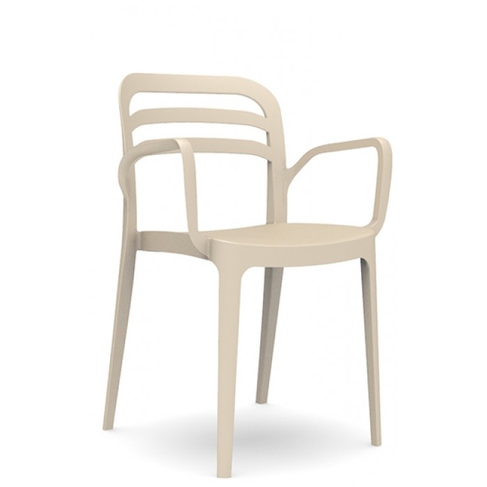 Set mobilier dining/bucatarie RAKI, masa dreptunghiulara cu blat MDF melaminat 120x80x75cm, 4 scaune Aspendos 54,5x54,3xH81,9cm bej