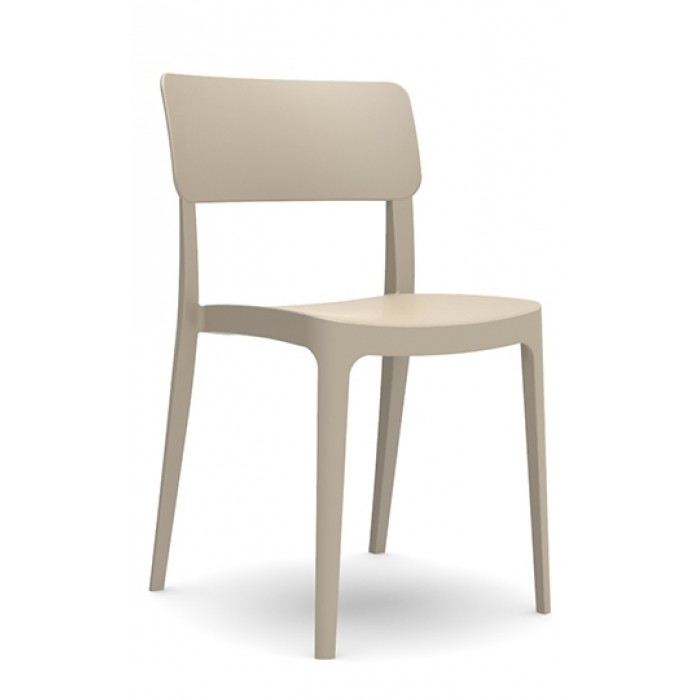 Set mobilier dining/bucatarie RAKI, masa dreptunghiulara cu blat MDF melaminat 120x80x75cm, 4 scaune Pano 47,1x45,3xH81,9cm bej