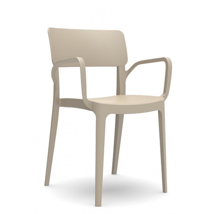 Set mobilier dining/bucatarie RAKI, masa dreptunghiulara cu blat MDF melaminat 120x80x75cm, 4 scaune Panora 54,5x54,3xh81,9cm bej
