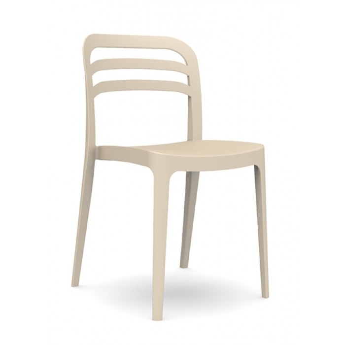 Set mobilier dining/bucatarie RAKI, masa rotunda cu blat MDF melaminat 80x75cm, 4 scaune Aspen 43,9x45,3xh81,7cm bej