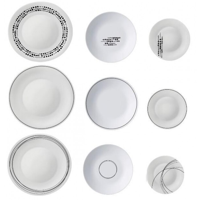 Set serviciu masa opal 18 piese BORMIOLI CHIAROSCURO