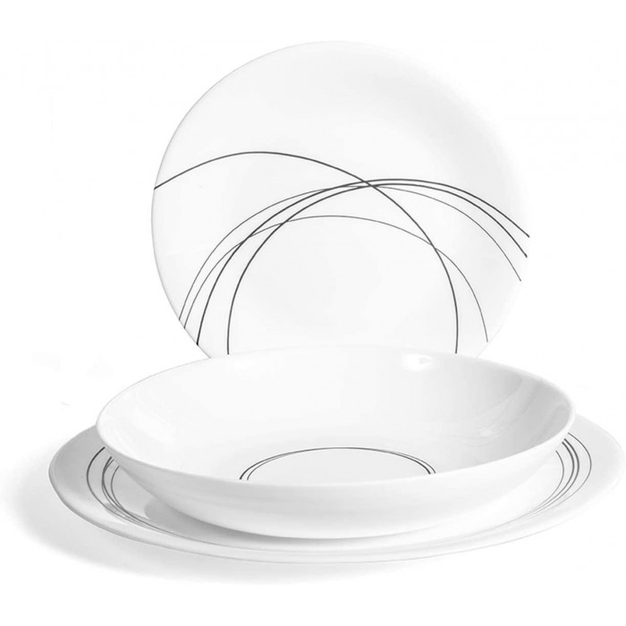 Set serviciu masa opal 18 piese BORMIOLI CHIAROSCURO