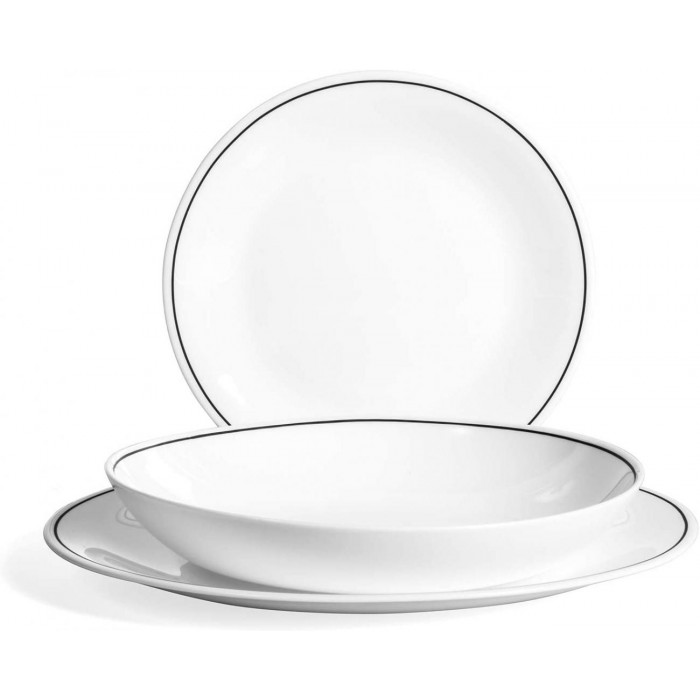 Set serviciu masa opal 18 piese BORMIOLI CHIAROSCURO