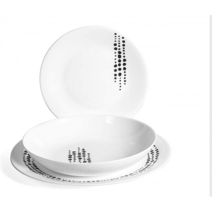 Set serviciu masa opal 18 piese BORMIOLI CHIAROSCURO