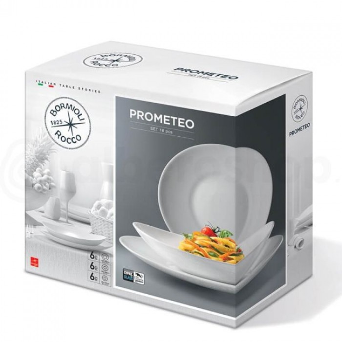Set serviciu masa opal 18 piese BORMIOLI PROMETEO
