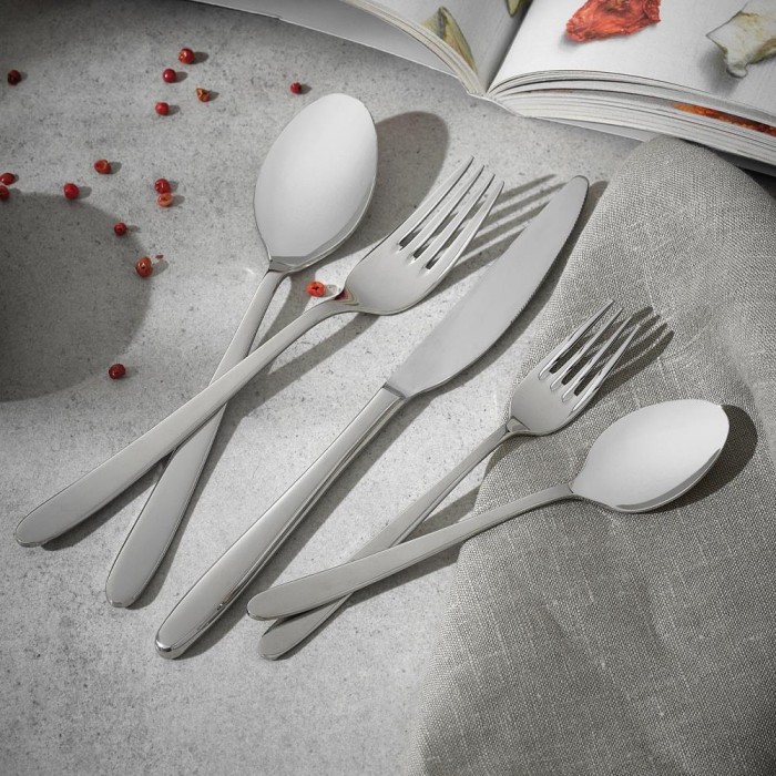 Set tacamuri 84 piese pentru 12 persoane, HISAR SIDE, inox 18/10
